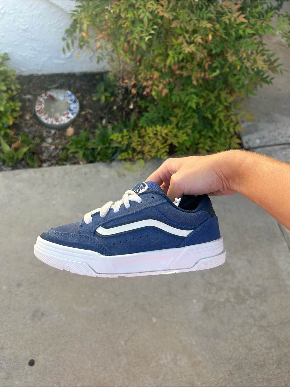 Vans Shoes Old Skool Skate Suede Blue White Youth Size 1